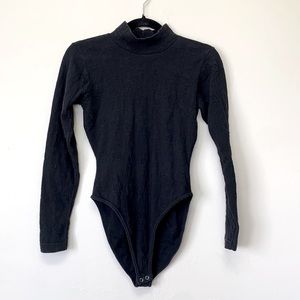 VINTAGE black patterned body suit